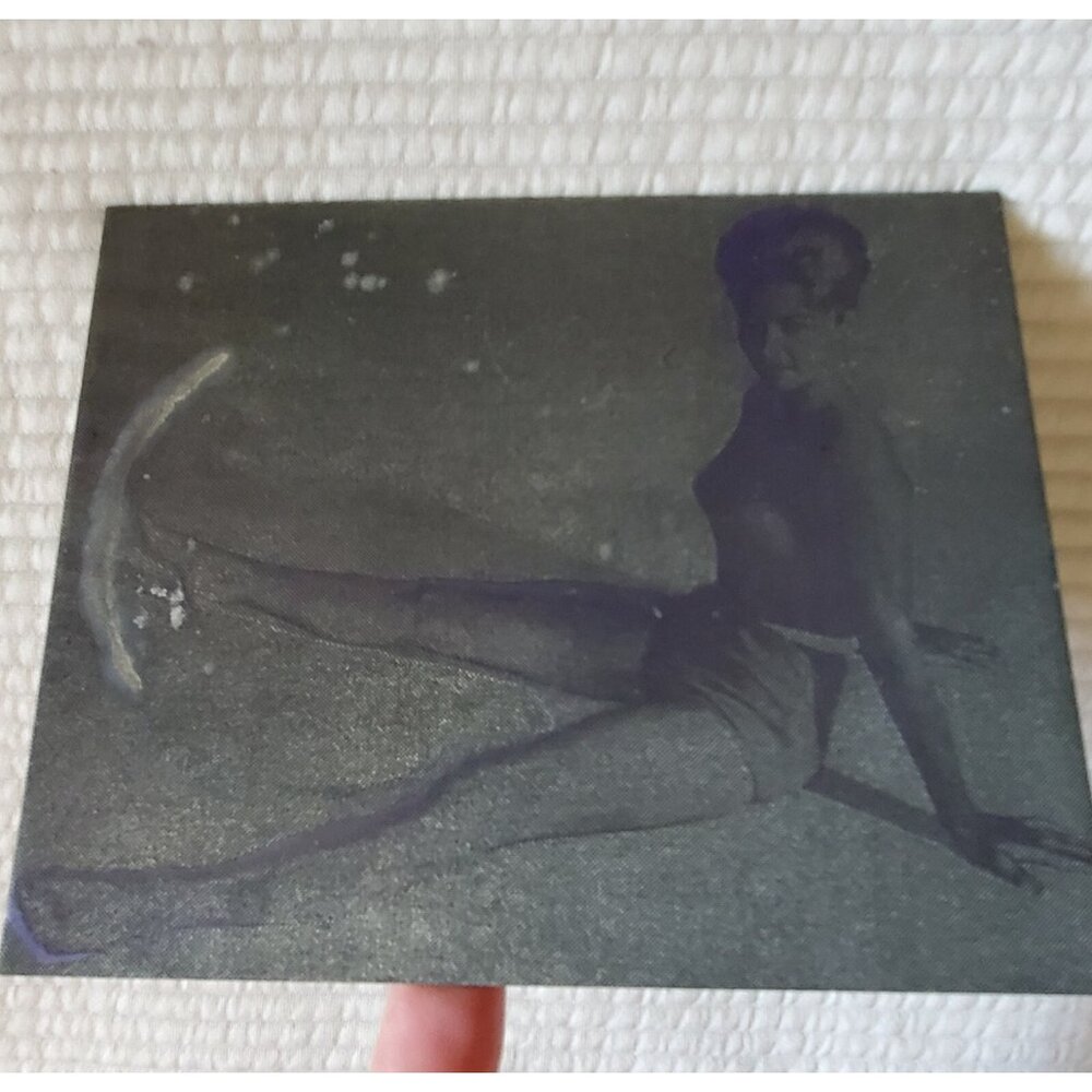 Metal Printing Plate Photo 5.5x4.5 Vintage Women Model Shorts Negative 60's 70s - Picture 1 of 4